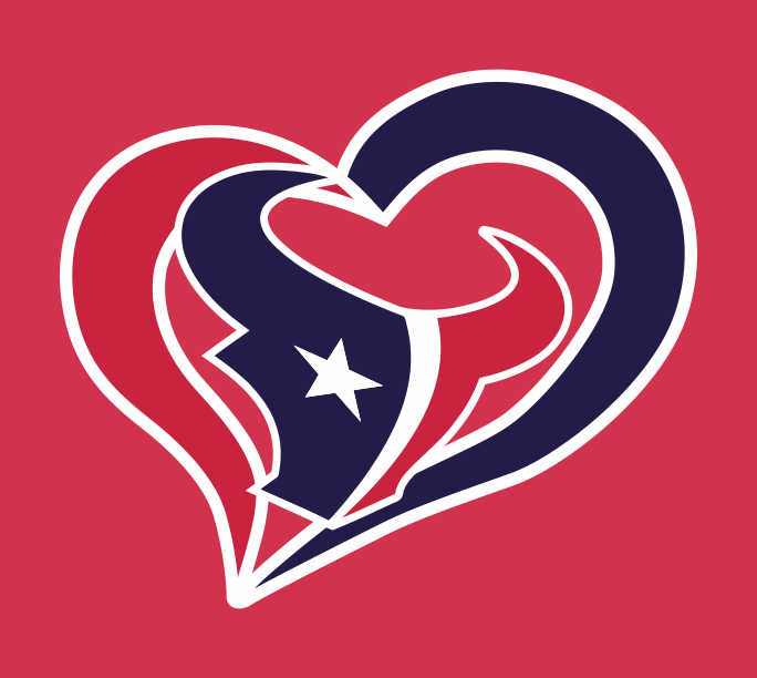 HoustonTexans Heart Logo vinyl decal